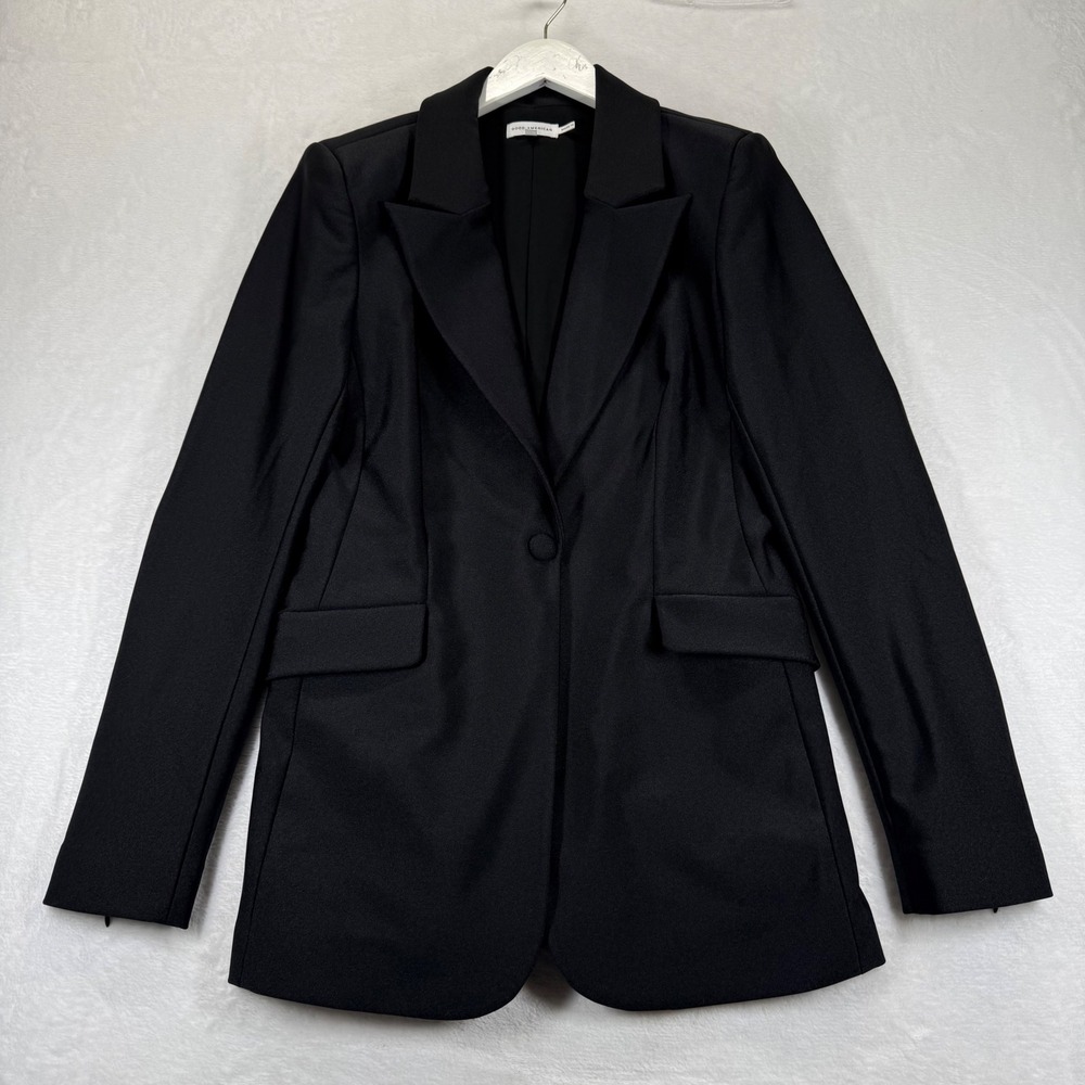 Good American GJK0087 Black Single Button‎ Blazer Jacket Womens Size 2 M New